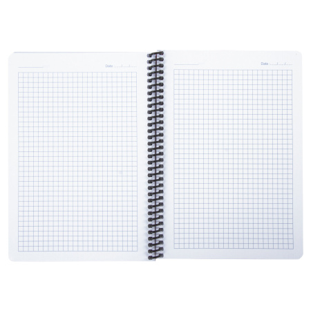 Тетрадь А5, 80 листов, BRAUBERG "Metropolis", спираль пластиковая, клетка, обложка пластик, СИНИЙ, 403397 - Тетради более 60 листов