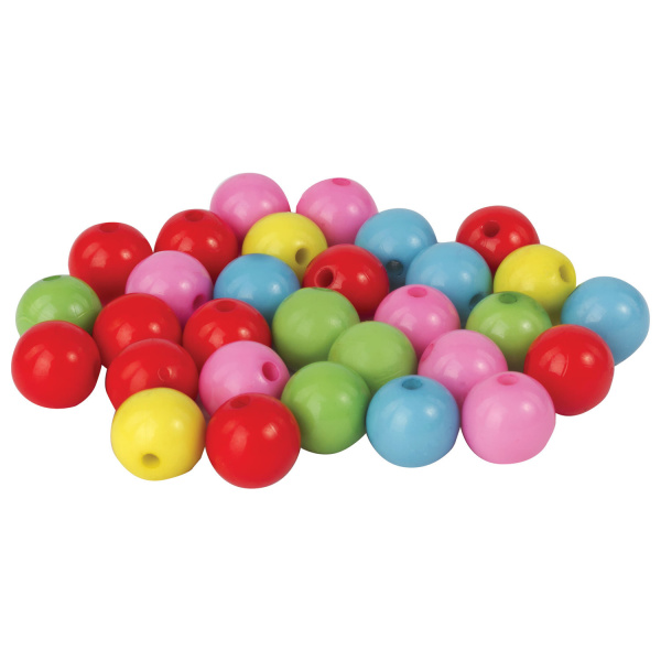 Бусины для творчества "Шарики", 12 мм, 30 грамм, 5 цветов, ОСТРОВ СОКРОВИЩ, 661258 - Бусины для творчества