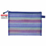 Папка-конверт на молнии формат B5+ (310х220 мм), сетчатая ткань, BRAUBERG "Stripes", 224047 - Папки-конверты на молнии