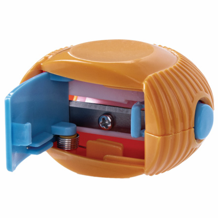 Точилка ЮНЛАНДИЯ "Дом Улитки", с контейнером, пластиковая, корпус ассорти, 228470 - Точилки ручные