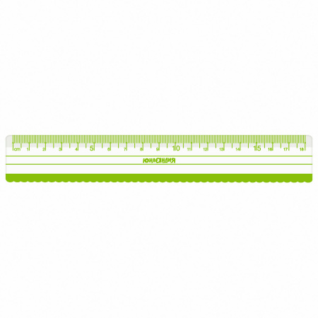 Набор чертежный ЮНЛАНДИЯ "ГЕОМЕТРИЯ" (линейка 18 см, 2 треугольника, транспортир), зеленая шкала, 210740 - Наборы чертежные