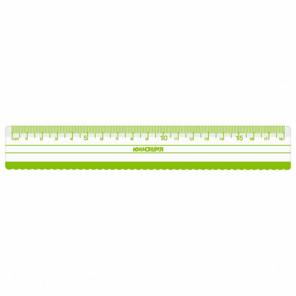 Набор чертежный ЮНЛАНДИЯ "ГЕОМЕТРИЯ" (линейка 18 см, 2 треугольника, транспортир), зеленая шкала, 210740 - Наборы чертежные