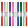 Бумага гофрированная/креповая, 32 г/м2, 50х250 см, АССОРТИ 10 цветов, BRAUBERG, 127151 - Цветная бумага