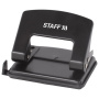 Дырокол STAFF "Manager", металлический средний, до 20 листов, черный, 224649 - Дыроколы настольные