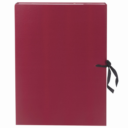 Короб архивный А4 (240х330 мм), 70 мм, 2 завязки, бумвинил, до 600 листов, бордовый, BRAUBERG, 122036 - Короба архивные