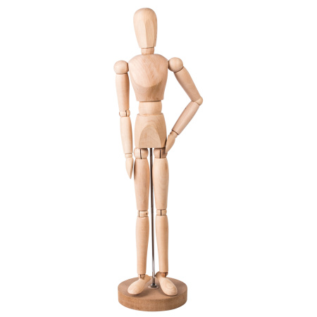 Манекен человека художественный BRAUBERG ART CLASSIC, мужской, дерево, высота 51 см., 191291 - Манекены