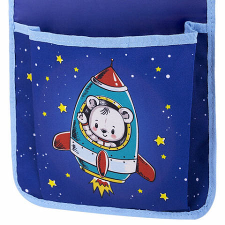 Кармашки-органайзер в шкафчик для детского сада ЮНЛАНДИЯ, 5 карманов, 21х68 см, "Bear", 271431 - Кармашки в шкафчик для детского сада