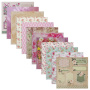Бумага для скрапбукинга 15х15 см "Шебби-шик", двусторонняя, 12 листов, 12 дизайнов, 180 г/м2, ОСТРОВ СОКРОВИЩ, 662761 - Наборы бумаги