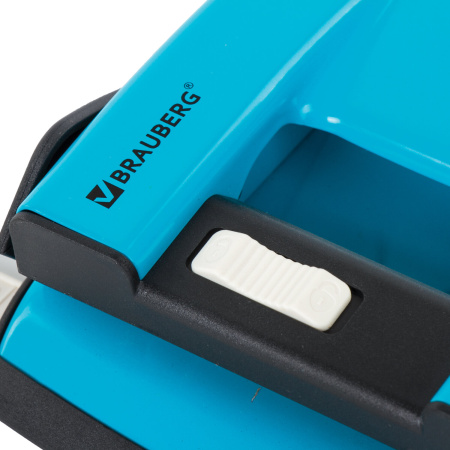 Дырокол металлический BRAUBERG "ULTRA", до 20 листов, голубой, 228759 - Дыроколы настольные