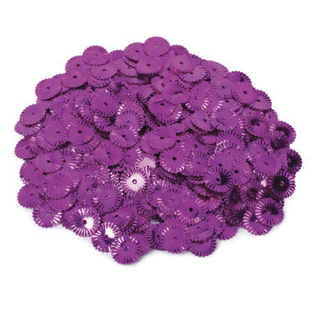 Пайетки для творчества "Рифленые", оттенки фиолетового, 10 мм, 30 грамм, ОСТРОВ СОКРОВИЩ, 661269 - Пайетки для творчества