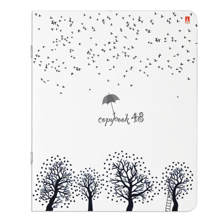 Тетрадь А5 48 л. АЛЬТ скоба, клетка, глянцевая ламинация, "КОНТРАСТЫ" (5 видов), 7-48-575 - Тетради 40-48 листов