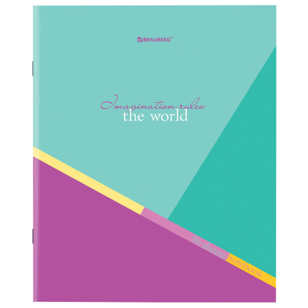 Тетрадь А5 96 л. BRAUBERG скоба, клетка, обложка картон, "Multicolor" (микс в спайке), 404436 - Тетради более 60 листов