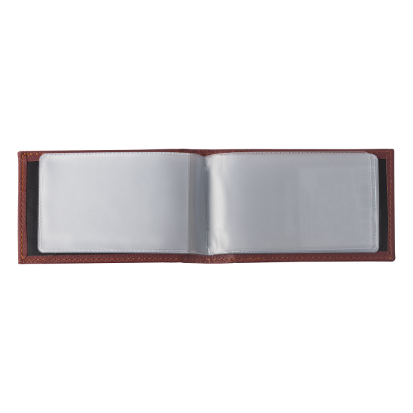 Визитница/кредитница однорядная BRAUBERG "Favorite", на 24 карты, под фактурную кожу, коричневая, 232292 - Визитницы и кредитницы однорядные карманные