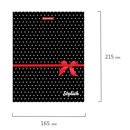 Тетрадь на кольцах А5 (165х215 мм), 120 листов, твердый картон, клетка, BRAUBERG, Стиль, 402006 - Тетради на кольцах и сменные блоки к ним
