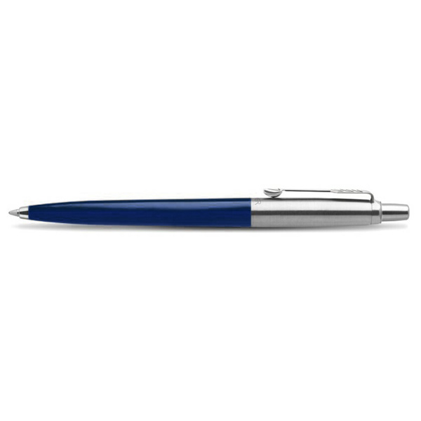 Ручка шариковая PARKER "Jotter Orig Navy Blue", корпус синий, детали хром, блистер, синяя, 2123427 - Ручки шариковые подарочные