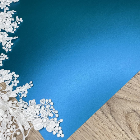 Дизайнерская бумага с металлизированным покрытием, цвет морская волна, плотность 250 гр., размер 35*50 см