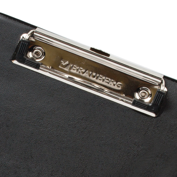 Доска-планшет МАЛЫЙ ФОРМАТ (158х230 мм), А5, BRAUBERG "NUMBER ONE "с прижимом, картон/ПВХ, ЧЕРНАЯ, 232224 - Планшеты и клипборды