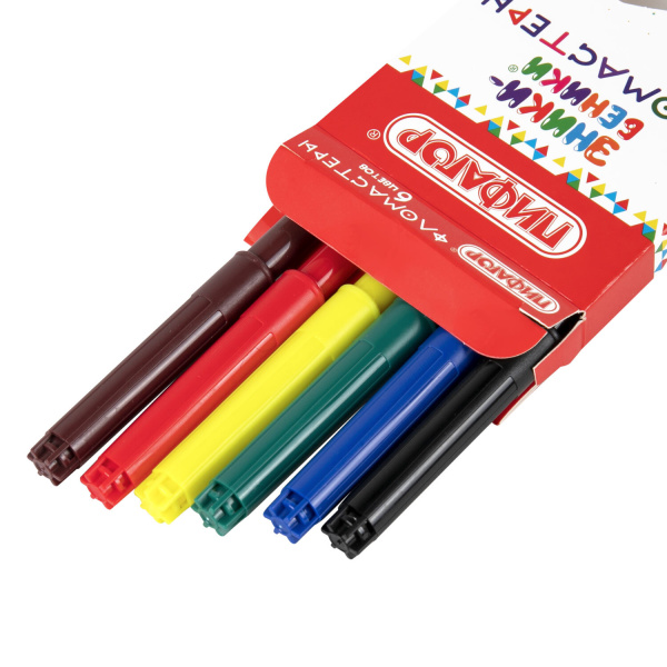 Фломастеры ПИФАГОР "ЭНИКИ-БЕНИКИ", 6 цветов, вентилируемый колпачок, 151400 - Фломастеры классические