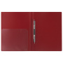 Папка с металлическим скоросшивателем и внутренним карманом BRAUBERG "Диагональ", темно-красная, до 100 листов, 0,6 мм, 221355 - Папки с пружинным и пластиковым скоросшивателем