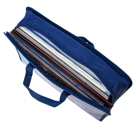 Папка на молнии с ручками ЮНЛАНДИЯ А4, 1 отделение, пластик, ширина 75 мм, "Game mode", 270957 - Папки-сумки с ручками