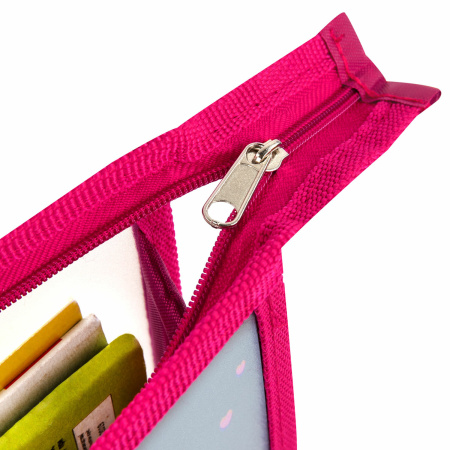 Папка для тетрадей ЮНЛАНДИЯ А4, 1 отделение, пластик, на молнии, "Meow", 271076 - Папки для тетрадей и уроков труда