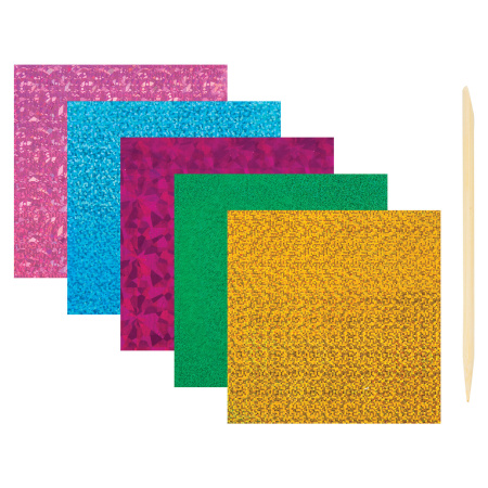 Набор для творчества "Аппликация из фольги", "Русалочка", самоклеящаяся основа 20х15 см, ЮНЛАНДИЯ, 662382 - Создание аппликаций