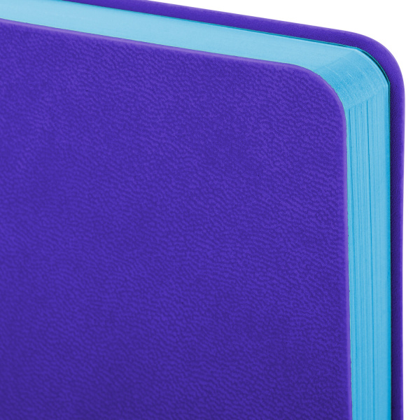 Ежедневник недатированный МАЛЫЙ 100х150 мм А6 BRAUBERG "Metropolis Mix", под кожу, 136 л., сиреневый, 113305 - Ежедневники с покрытием "под кожу и ткань"