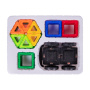 Магнитный конструктор BIG MAGNETIC BLOCKS-34, 34 детали, с колесной базой, BRAUBERG KIDS, 663845 - Магнитный конструктор
