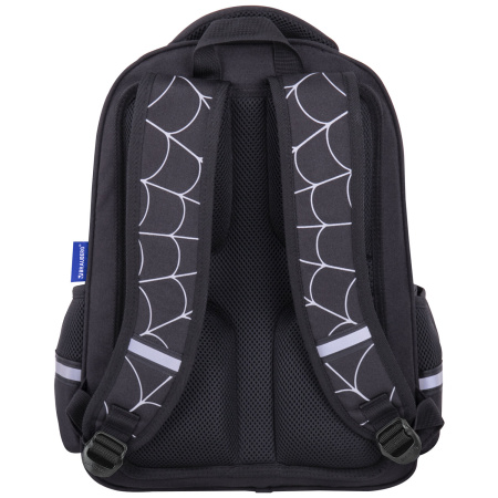Рюкзак BRAUBERG SOFT, 2 отделения, 3 кармана, "Dangerous spider", СВЕТЯЩИЙСЯ, 40х31х15 см, 270612 - Рюкзаки для начальной и средней школы