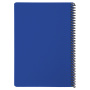 Тетрадь А5, 80 листов, BRAUBERG "Metropolis", спираль пластиковая, клетка, обложка пластик, СИНИЙ, 403397 - Тетради более 60 листов