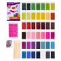 Глина полимерная запекаемая, НАБОР 42 цвета по 20 г, с аксессуарами, в гофрокоробе, BRAUBERG, 271160 - Глина полимерная