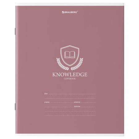Тетрадь 18 л. BRAUBERG линия, обложка картон, "ОДНОТОННЫЙ С ЭМБЛЕМОЙ", 106483 - Тетради 12-24 листов