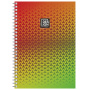 Тетрадь А4, 80 л., ПЗБМ, гребень, клетка, фольга, TWIN лак, "Градиент" (4 вида), 028160 - Тетради формата А4