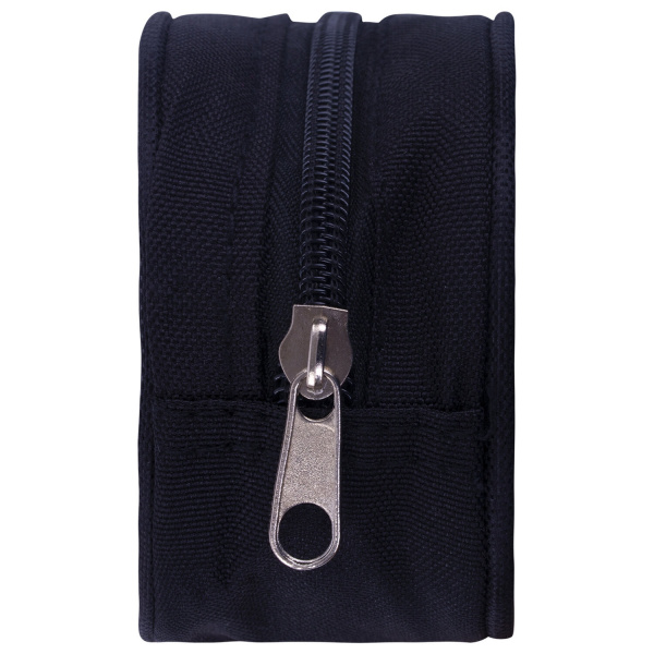 Пенал-косметичка BRAUBERG овальный, полиэстер, "Black", 22х9х5 см, 229271 - Пеналы мягкие