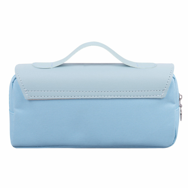 Пенал мягкий ЮНЛАНДИЯ с ручкой, 2 отделения, полиэстер, "My Space", голубой, 21х9х6 см, 271578 - Пеналы мягкие