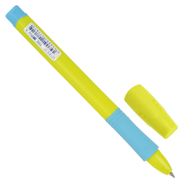 Ручка шариковая с грипом STABILO "LeftRight", СИНЯЯ, для левшей, корпус желтый/голубой, 6318/8-10-41 - Ручки шариковые неавтоматические