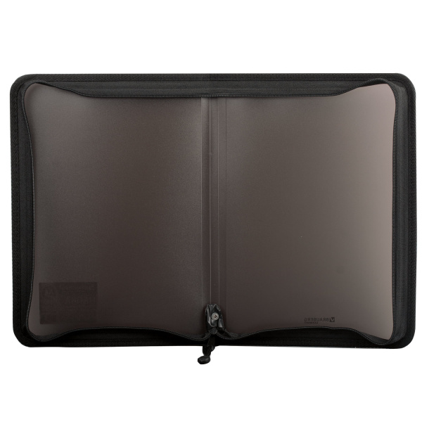 Папка на молнии пластиковая BRAUBERG "Стандарт", стандартная фактура, А4, 325х230 мм, матовая, черная, 224058 - Папки пластиковые на молнии