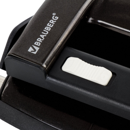 Дырокол металлический BRAUBERG "ULTRA", до 20 листов, черный, 228758 - Дыроколы настольные