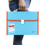 Папка-портфель пластиковая BRAUBERG "JOY", А4 (330х245х35 мм), 13 отделений, с окантовкой, бирюзовая, 227976 - Портфели пластиковые