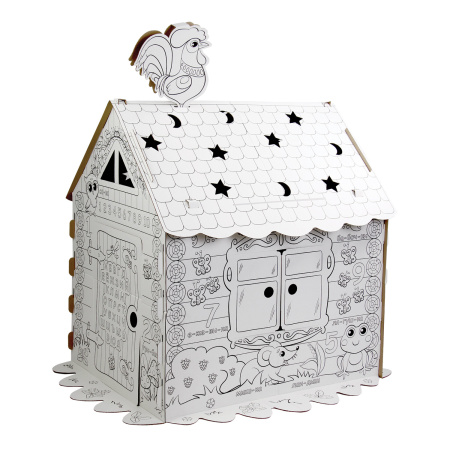 Картонный игровой развивающий Домик-раскраска "Сказочный", высота 130 см, BRAUBERG Kids, 880364 - Наборы для рукоделия