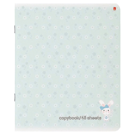 Тетрадь А5 48 л. АЛЬТ скоба, клетка, Soft Touch, "ЗЕФИРНЫЕ ЗАЙЧАТА" (5 видов), 7-48-747 - Тетради 40-48 листов