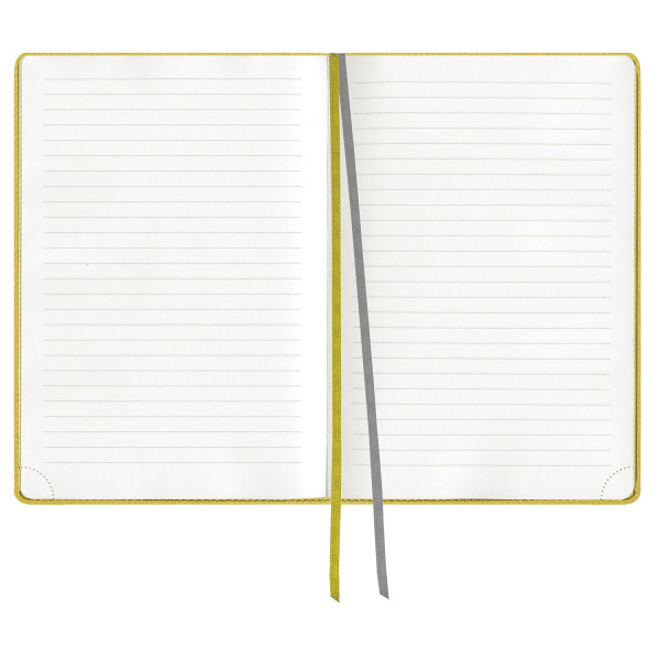 Блокнот А5 (148x213 мм), BRAUBERG "Tweed", 112 л., гибкий, под ткань, линия, желтый, 110967 - Бизнес-блокноты и бизнес-тетради