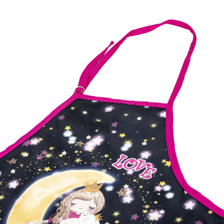 Фартук с нарукавниками для уроков труда BRAUBERG KIDS, 45x54 см, 2 кармана, "Moon girl", 271637 - Аксессуары для рисования