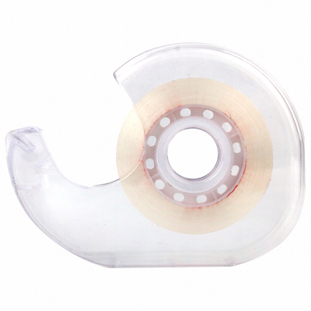 Клейкая лента канцелярская 19 мм х 33 м КРИСТАЛЬНАЯ, в диспенсере, BRAUBERG, 228760 - Клейкие ленты канцелярские