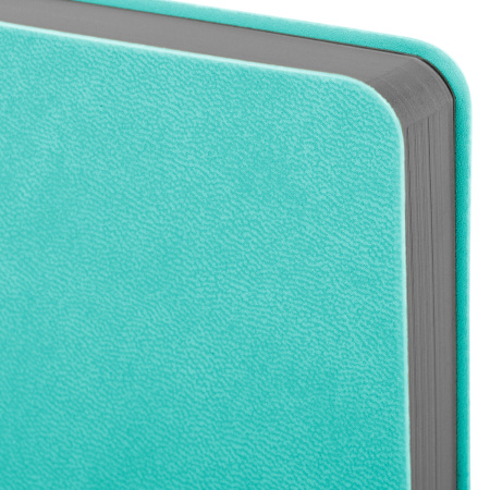 Ежедневник недатированный МАЛЫЙ 100х150 мм А6 BRAUBERG "Metropolis Mix", под кожу, 136 л., мятный, 113308 - Ежедневники с покрытием "под кожу и ткань"