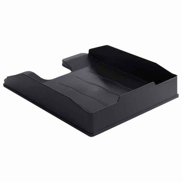 Лоток горизонтальный для бумаг BRAUBERG ECONOMY, 340х255х60 мм, черный, 238106, ОФ444 - Лотки горизонтальные (поддоны)