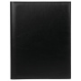 Папка адресная из натуральной кожи без надписи, формат А4, 32х25х1 см, черная, индивидуальная упаковка, 7-40, 7-40. - Папки адресные