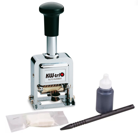 Нумератор KW-trio, 6-разрядный, автоматический, металлический, 20600 - Нумераторы