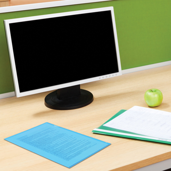 Папка-уголок BRAUBERG, синяя, 0,10 мм, 223964 - Папки-уголки пластиковые