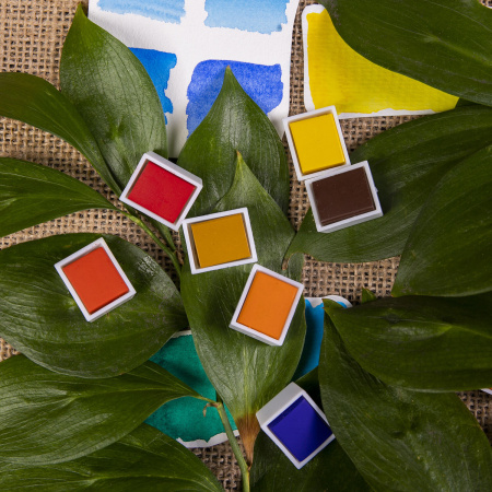 Акварель художественная в кюветах НАБОР 36 цветов по 2,5 г, BRAUBERG ART DEBUT, 191779 - Акварель художественная в наборах